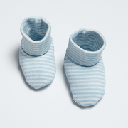 Infant Baby Booties Pack of 2 Blue Strip for Baby Girls - Boys| Imported