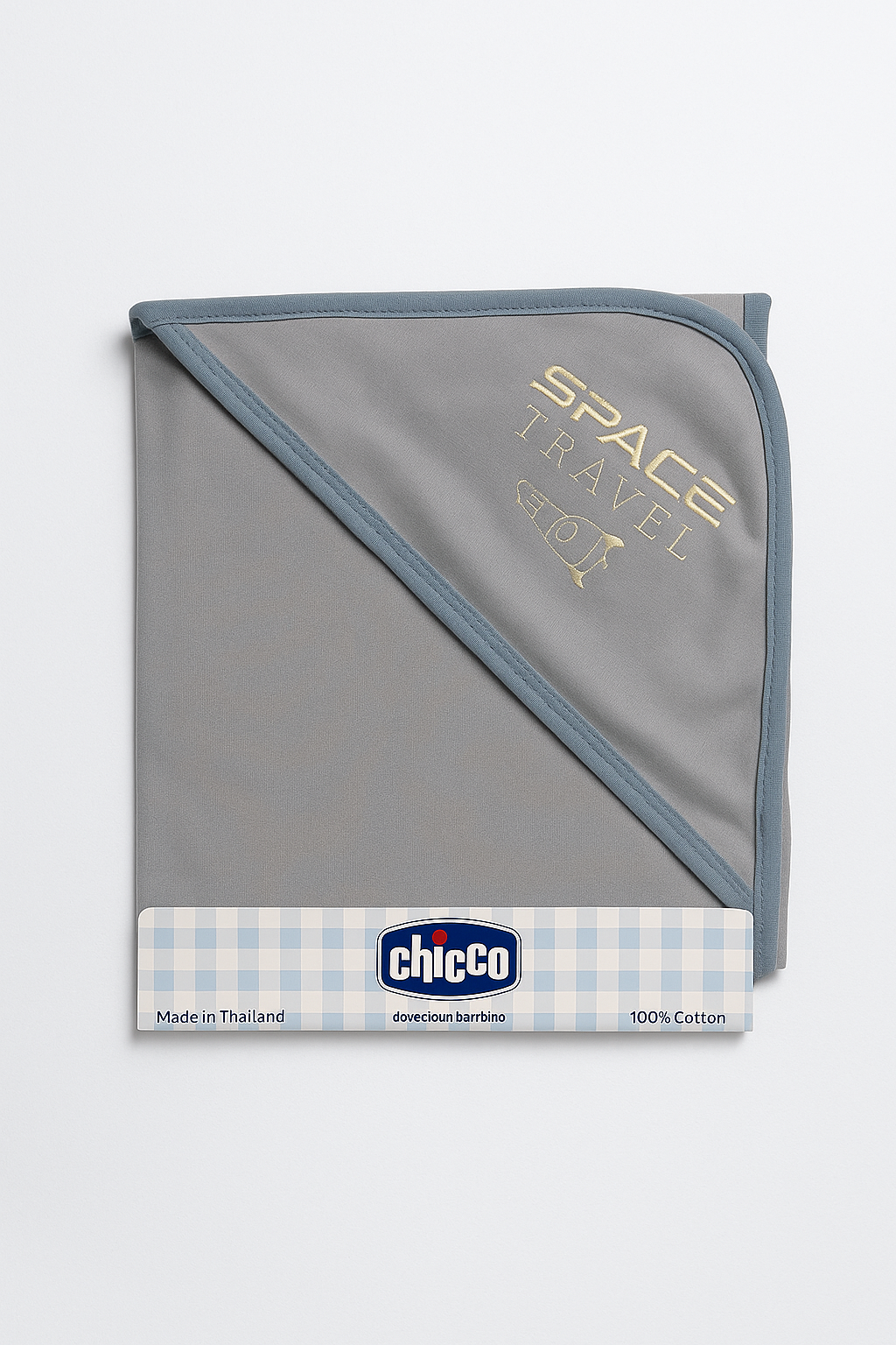 Infant Wrapping Sheet Hooded Grey Space Travel