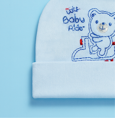 Blue Bear Baby Cap | New Born Baby Caps