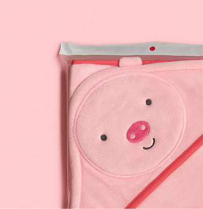 Hooded Bath Towel for Baby | New Born Baby Towel |Pink | Imported