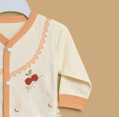 Baby Suit | Light Brown White | Soft Cotton Pajama Shirt