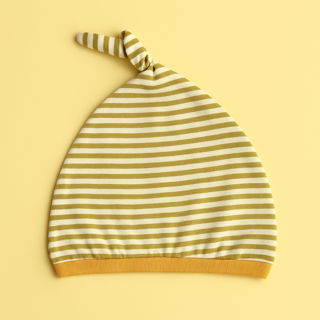 Yellow Stripe Cap for Baby | New Born Baby Cap