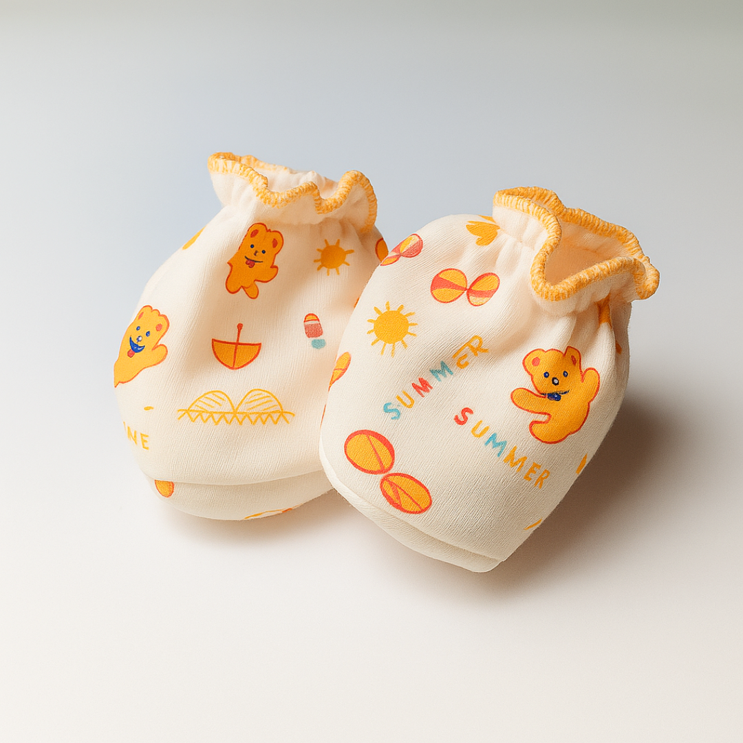 Set of 3 Booties for Baby Boys| Baby Girls | Blue Elephant Design and Orange Plane