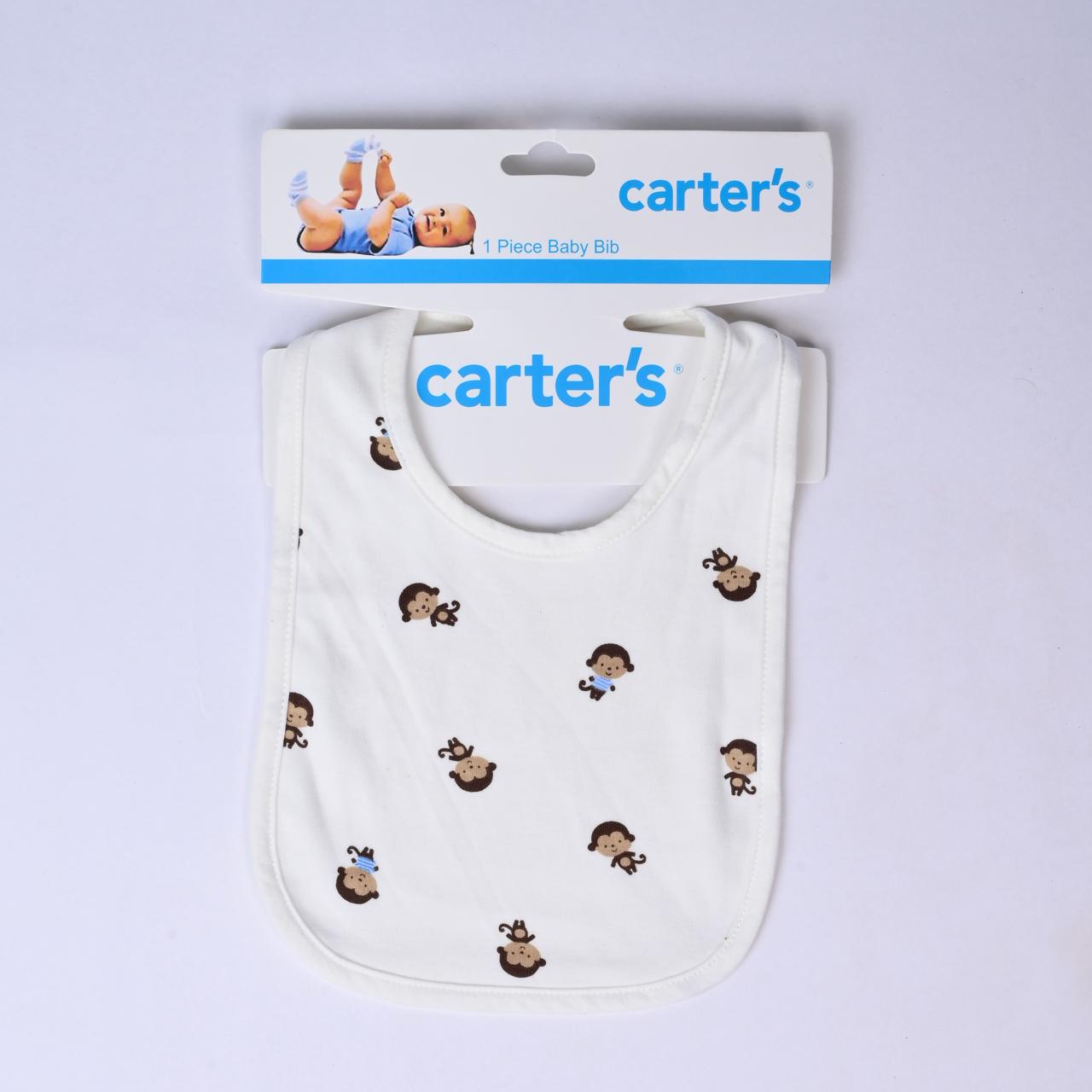 Infant Baby Bib | White Bear | Imported