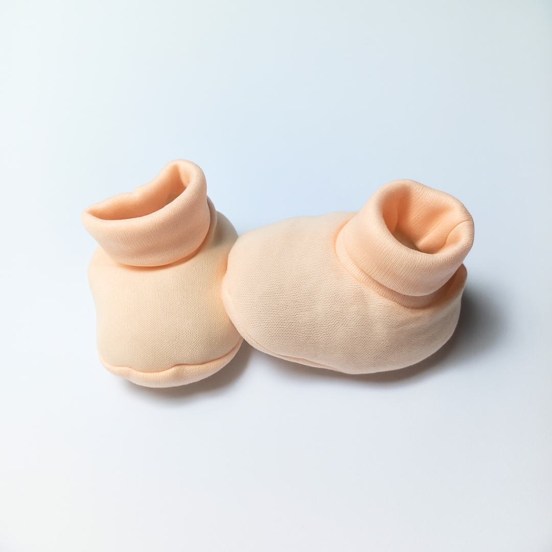 Set of 3 Booties for Baby Boys| Baby Girls | Blue Elephant Design and Orange Plane