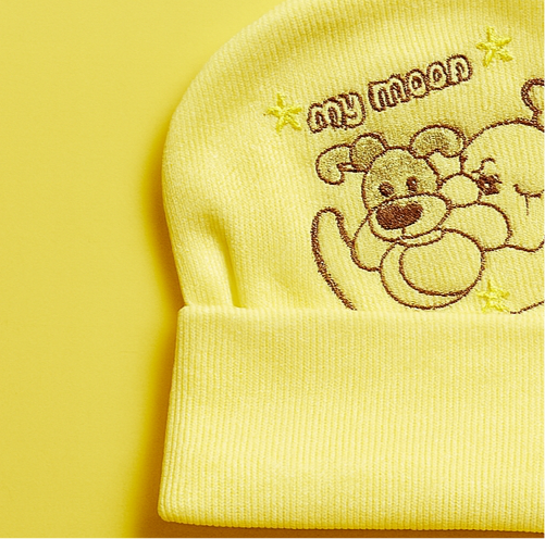 Baby Cap Cute Baby Rider Yellow My Moon | New Born Baby Cap