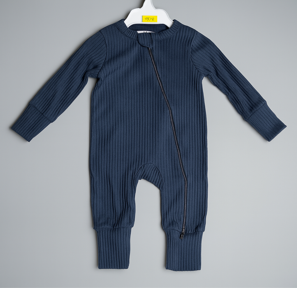 Baby Full Body Suit Romper for Baby | Navy Blue | Zipper| Imported