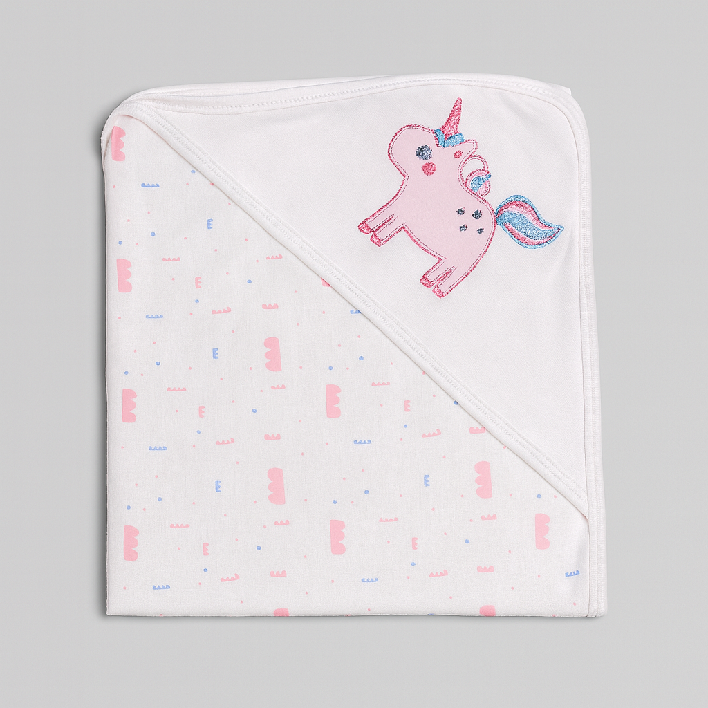 Baby Wrapping Sheet Pink | White