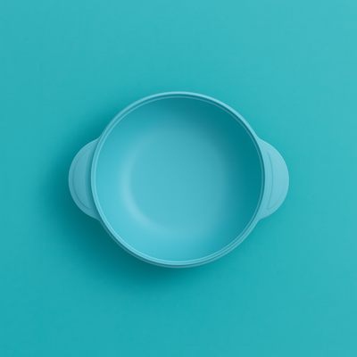 Meal Box For Baby Blue White | 4 Sections | Fork | Spoon