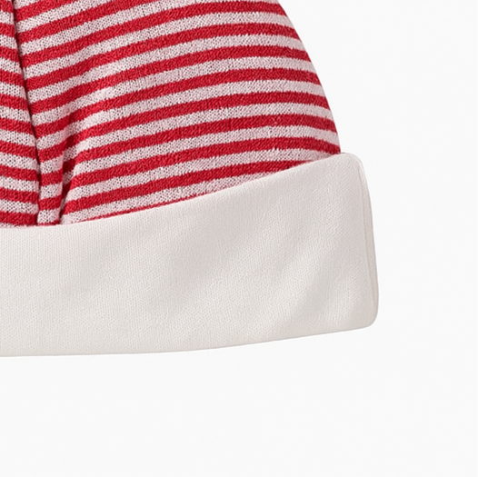 Red Stripe Baby Cap | New Born Baby Caps