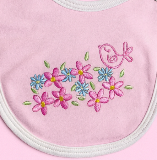 Bib for Baby | Blue | Pink Floral | Imported