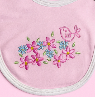 Bib for Baby | Blue | Pink Floral | Imported