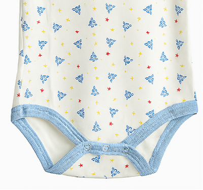 Baby Body Romper | Blue White Tree