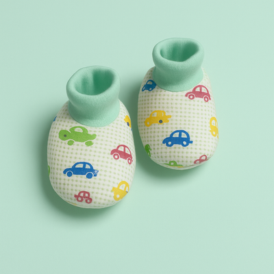 Infant Baby Pack of 3 Booties Green | Imported