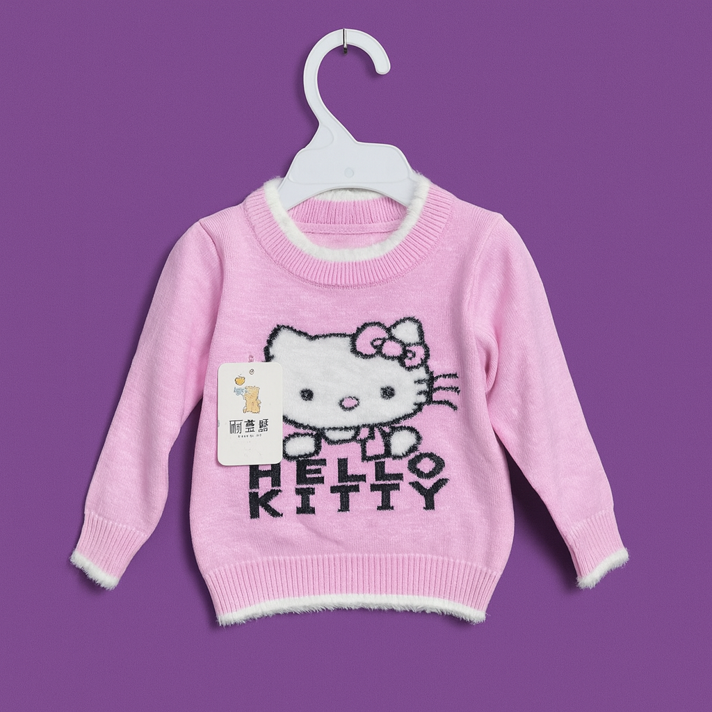 Hello Kitty Baby Sweater | Red and Lilac Colors | Sweater for Baby