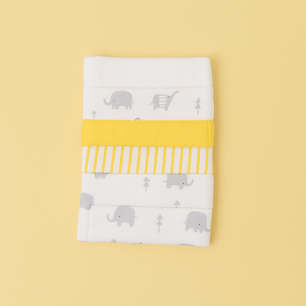 Wash Cloth Set of 6 for Infant Baby | Yellow White