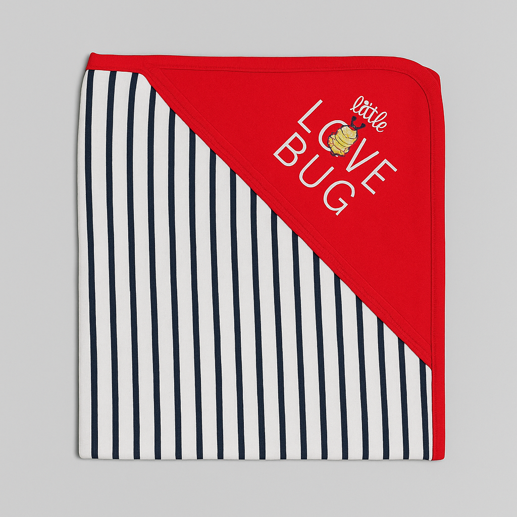 Baby Wrapping Sheet Red | White