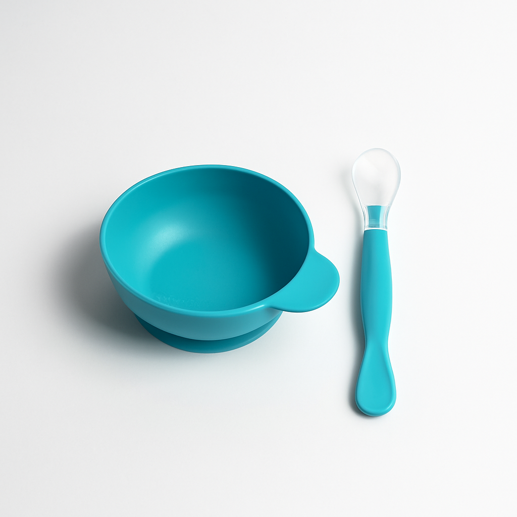 Baby Food Bowl and Spoon Blue | BPA Free |