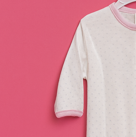 Baby Body Suite | White - Pink Dots | New Born Baby Clothes