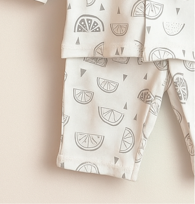 Baby Boy / Girl Lemon Trouser Shirt New Born to 6 Months | White Grey