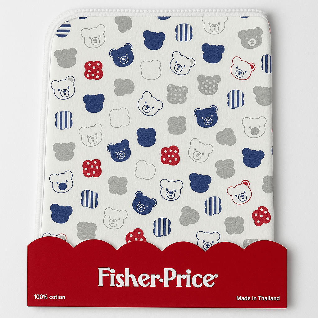 Baby Soft Wrapping Blue Red Bear