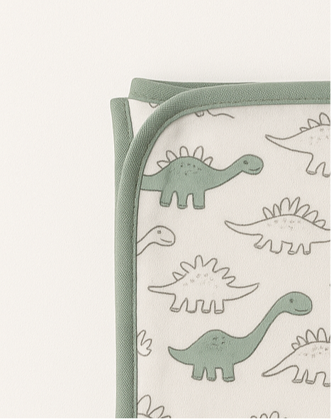 Infant Wrapping Sheet White Green | Imported
