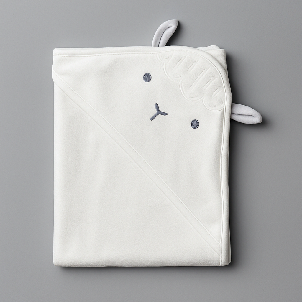 Hooded Bath Towel for Baby | New Born Baby Towel | White | Imported