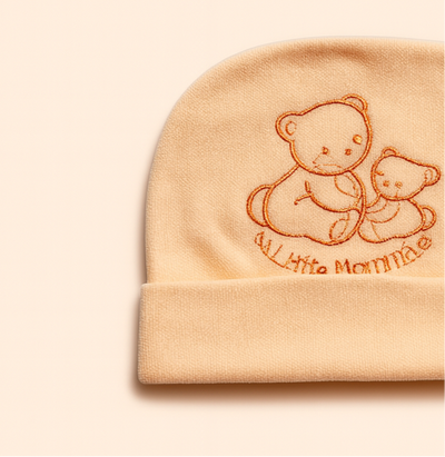 Bear Baby Cap Little Friends | New Born Baby Caps | Orange