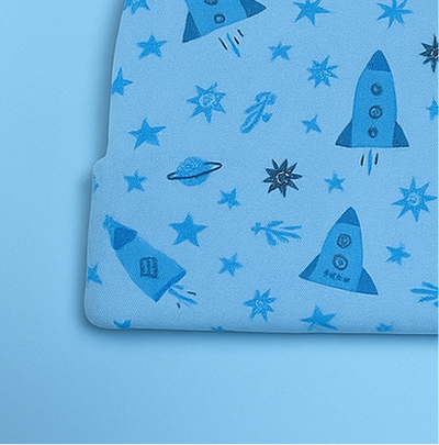 Blue Rocket Design Cap for Baby Boys |  Girls | New Born Baby Caps