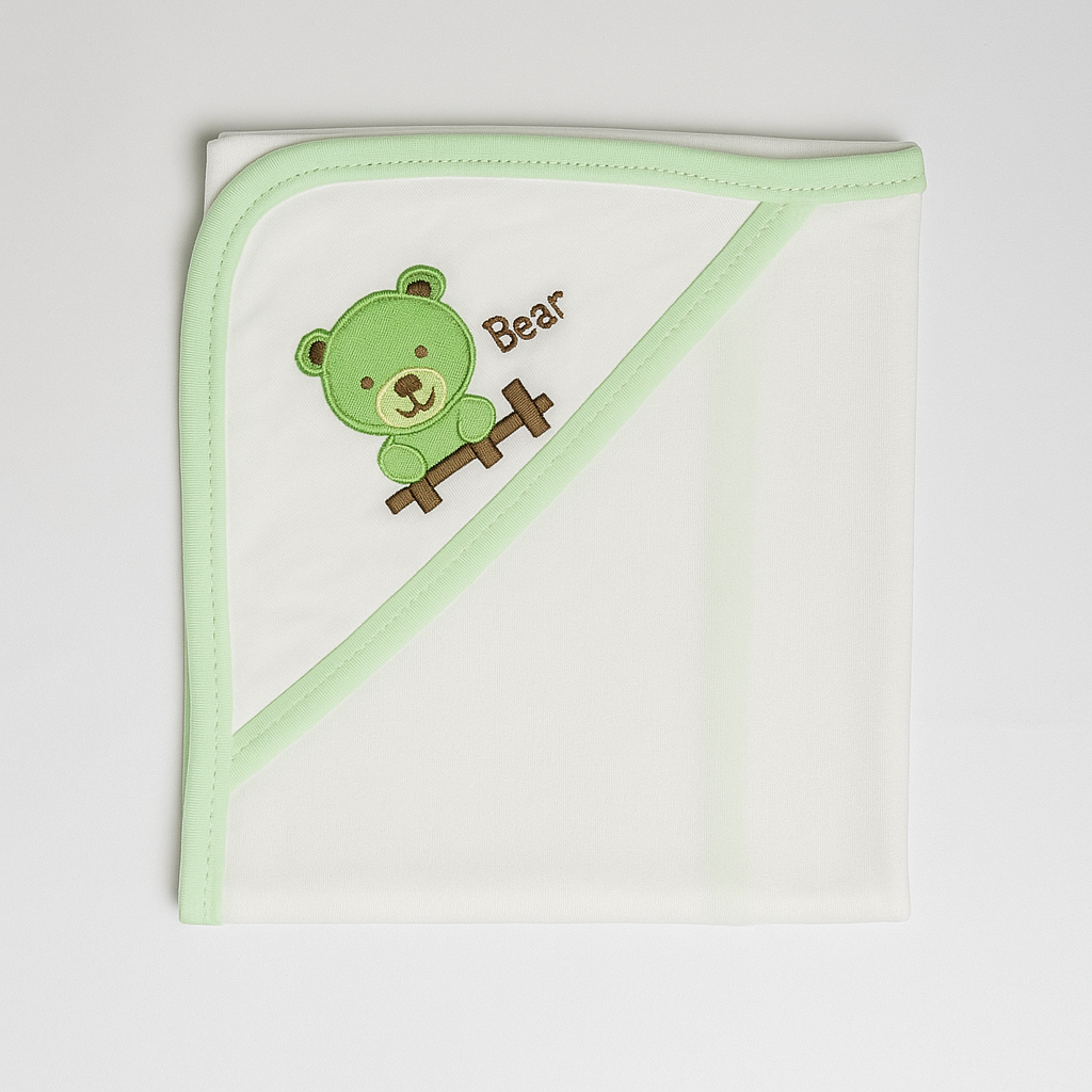 Baby Wrapping Sheet | Green and White
