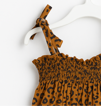 Romper Suit Sleeveless For Baby Girls Brown Black | Imported