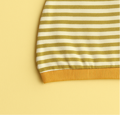 Knot Cap for Baby White and beige | Stripe | New Born Baby Cap