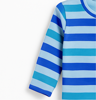Baby Full Sleeves Pajama Set Cotton | Blue Green Stripes | Lounge Wear for Toddlers | Night Suit
