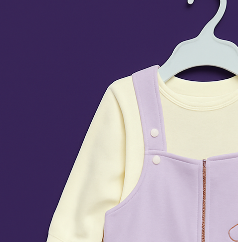 Baby Body Suit with Separate T-Shirt | Adjustable Strap | Pink