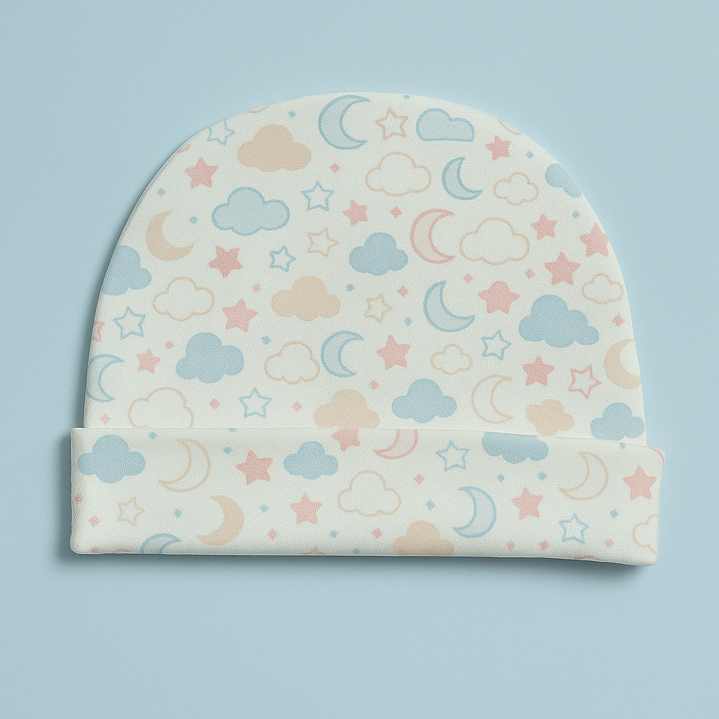 Pink Blue Cloud Design Cap for Baby Boys |  Girls | New Born Baby Caps