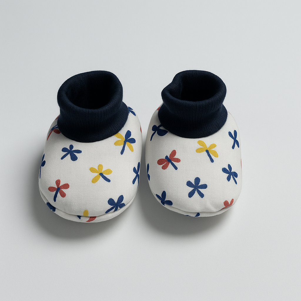 Infant Baby Pack of 3 Booties white Butterfly and Bear | Imported