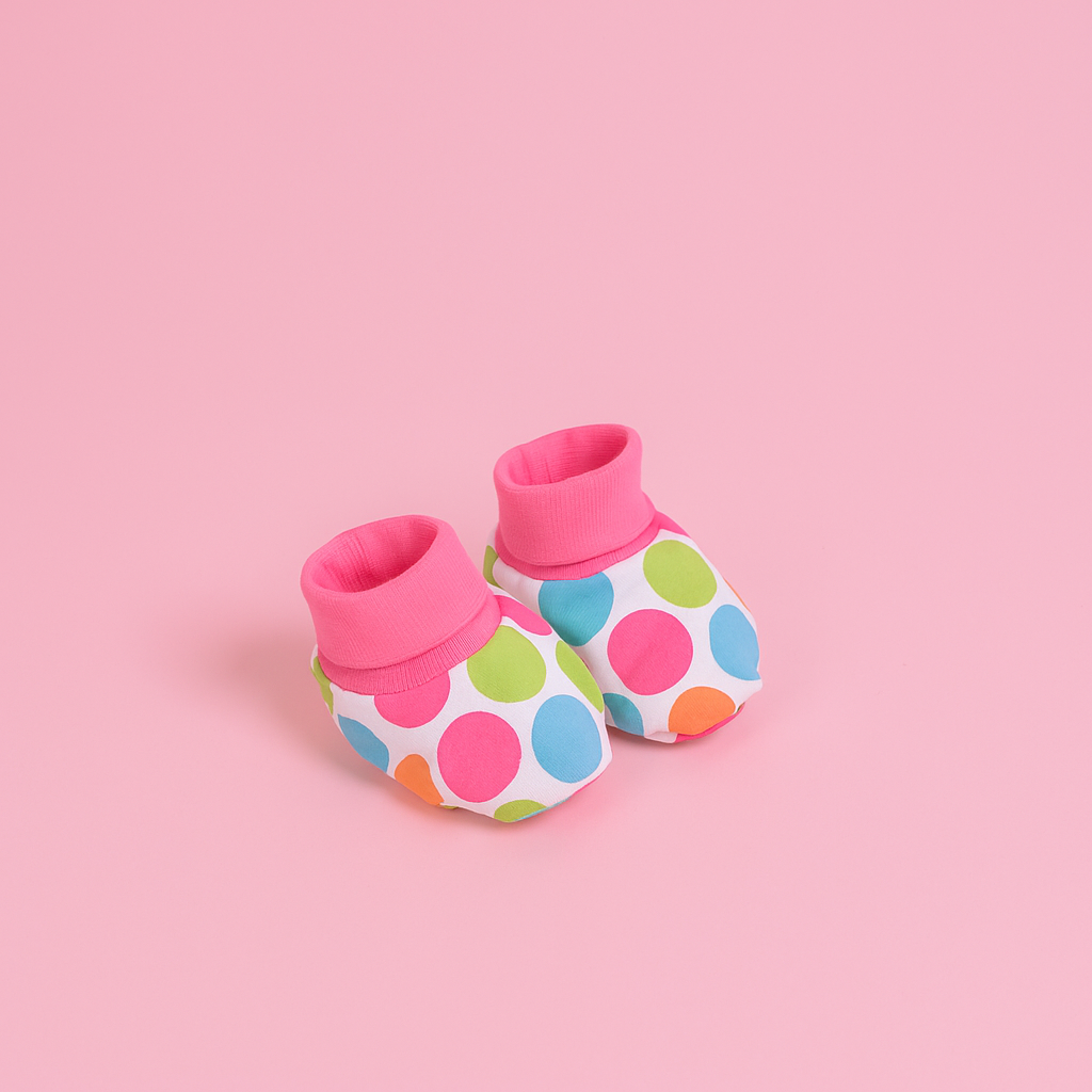 Infant Baby Booties Purple and Pink for Baby Girls | Imported