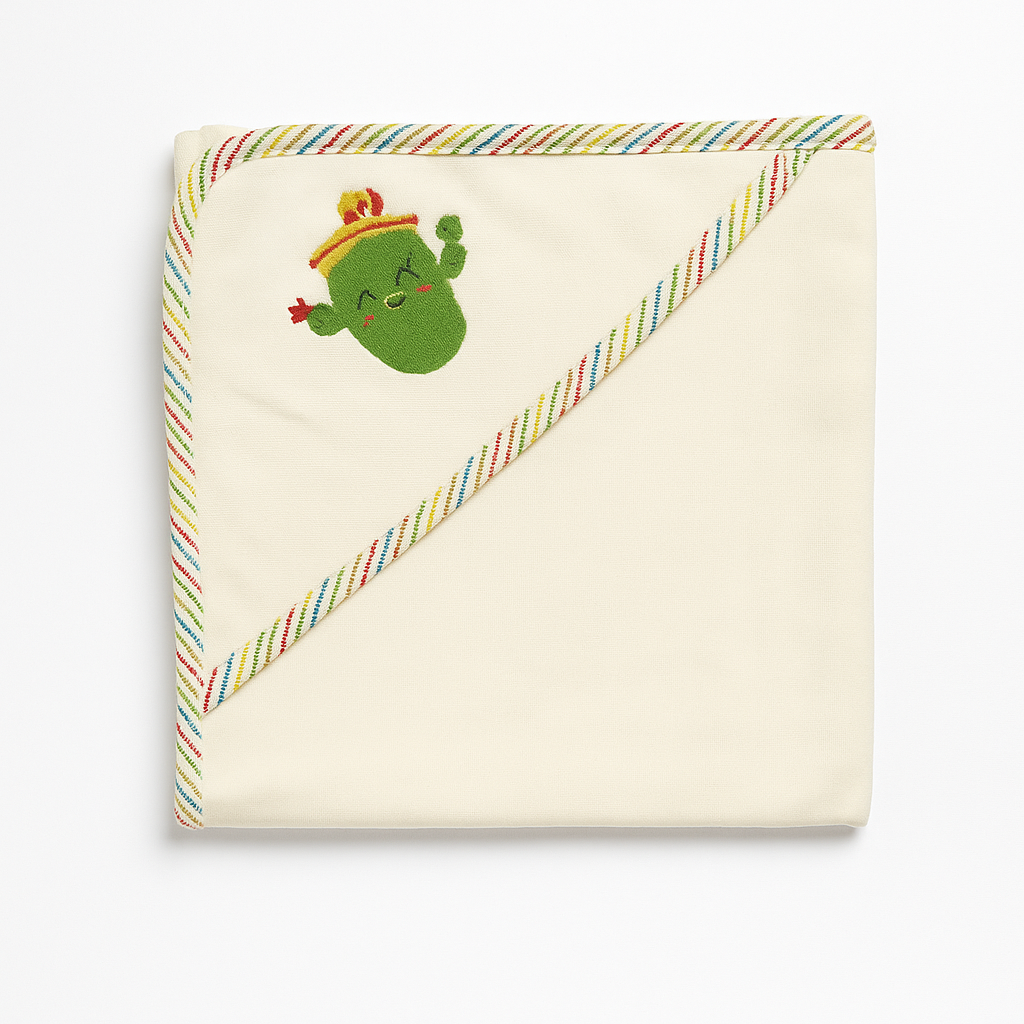 Infant Wrapping Sheet Cream Green