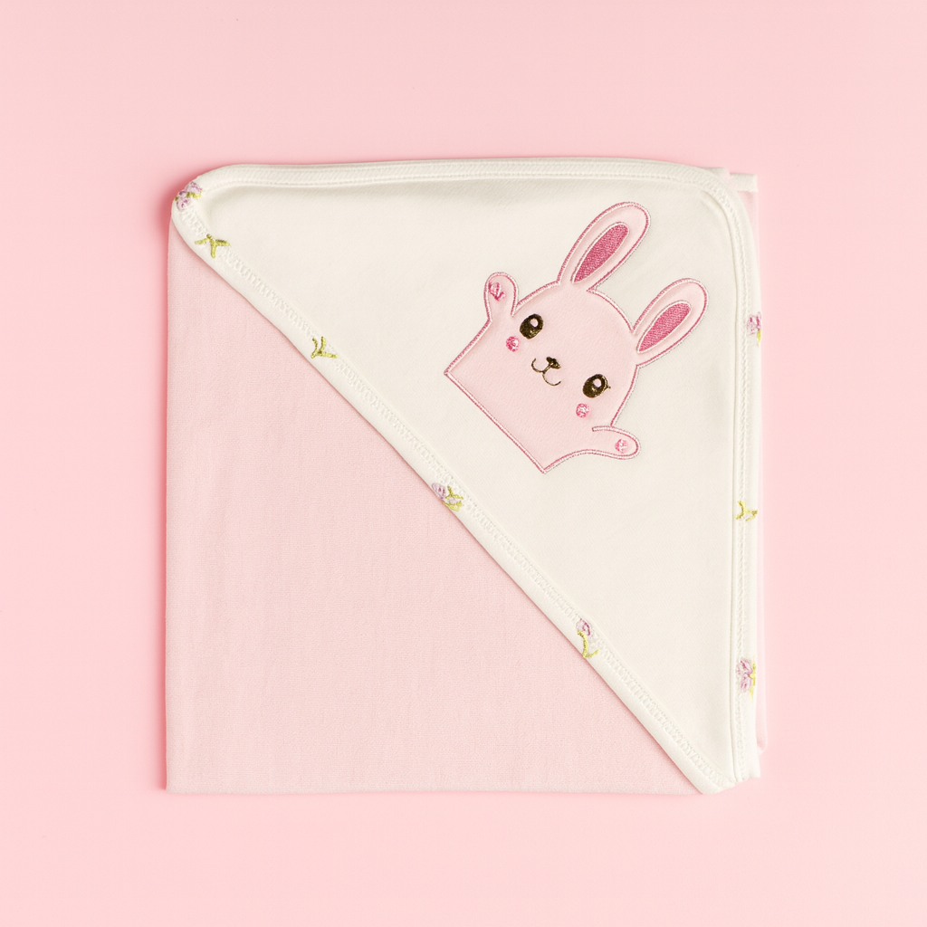 Baby Wrapping Sheet Pink | White