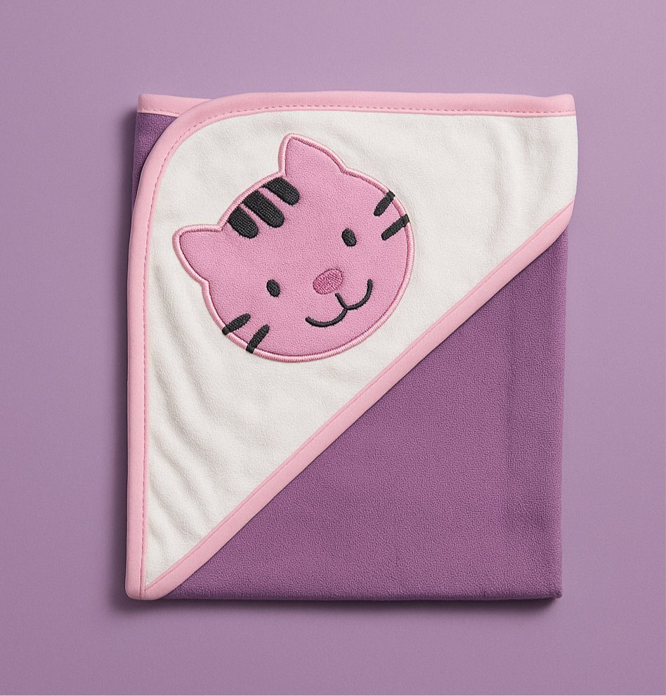 Hooded Baby Bath Towel Purple