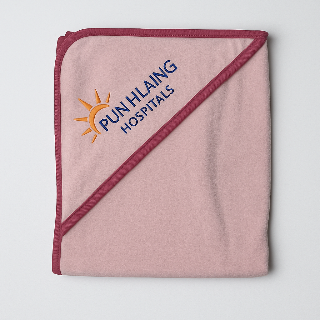 Baby Wrapping Sheet | Pink | Hooded