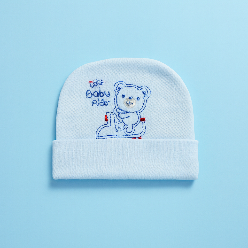 Blue Bear Baby Cap | New Born Baby Caps