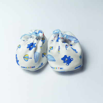 Set of 3 Booties for Baby Boys| Baby Girls | Orange | Blue