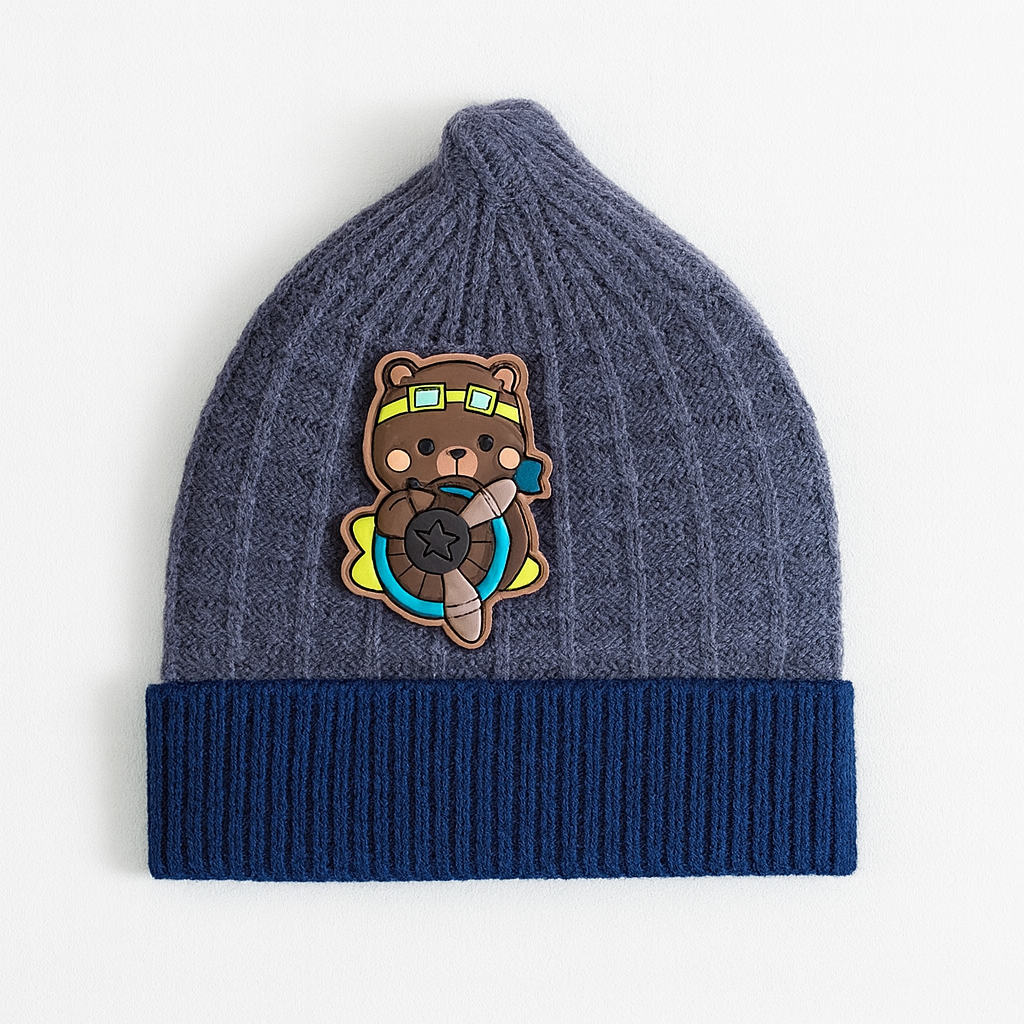 Winter Cap For Baby | Knitted Purple Blue Cap for infant