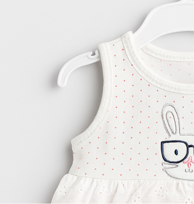 Baby Frock Style Orange Body Suit | Imported