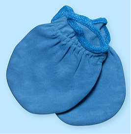 Mittens set of 6 Blue / White Mix for Baby Boy / Girl