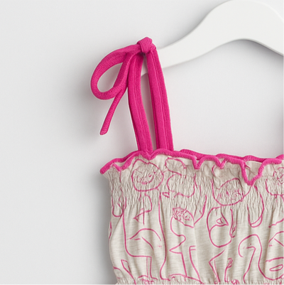 Romper Suit Sleeveless For Baby Girls Pink | Imported