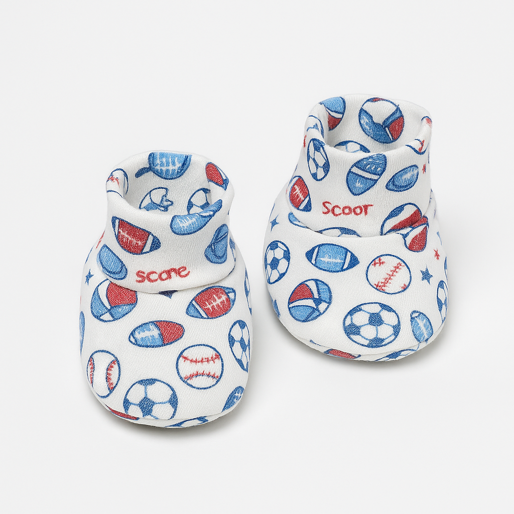 Infant Baby Booties Pack of 2 Blue for Boys | Importedl