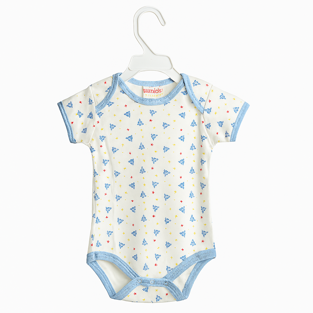 Baby Body Romper | Blue White Tree