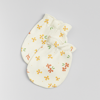 Mittens set of 5 Yellow / Blue / White / Floral for Baby